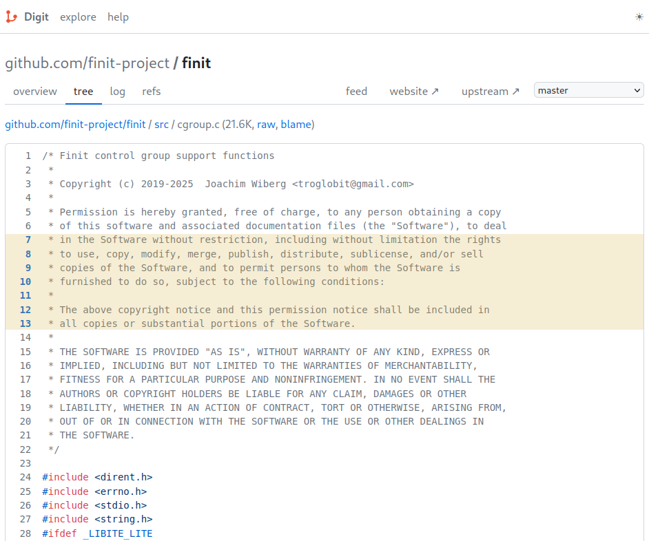 Shift-click the gutter for #L10-L20 links with a visual mark