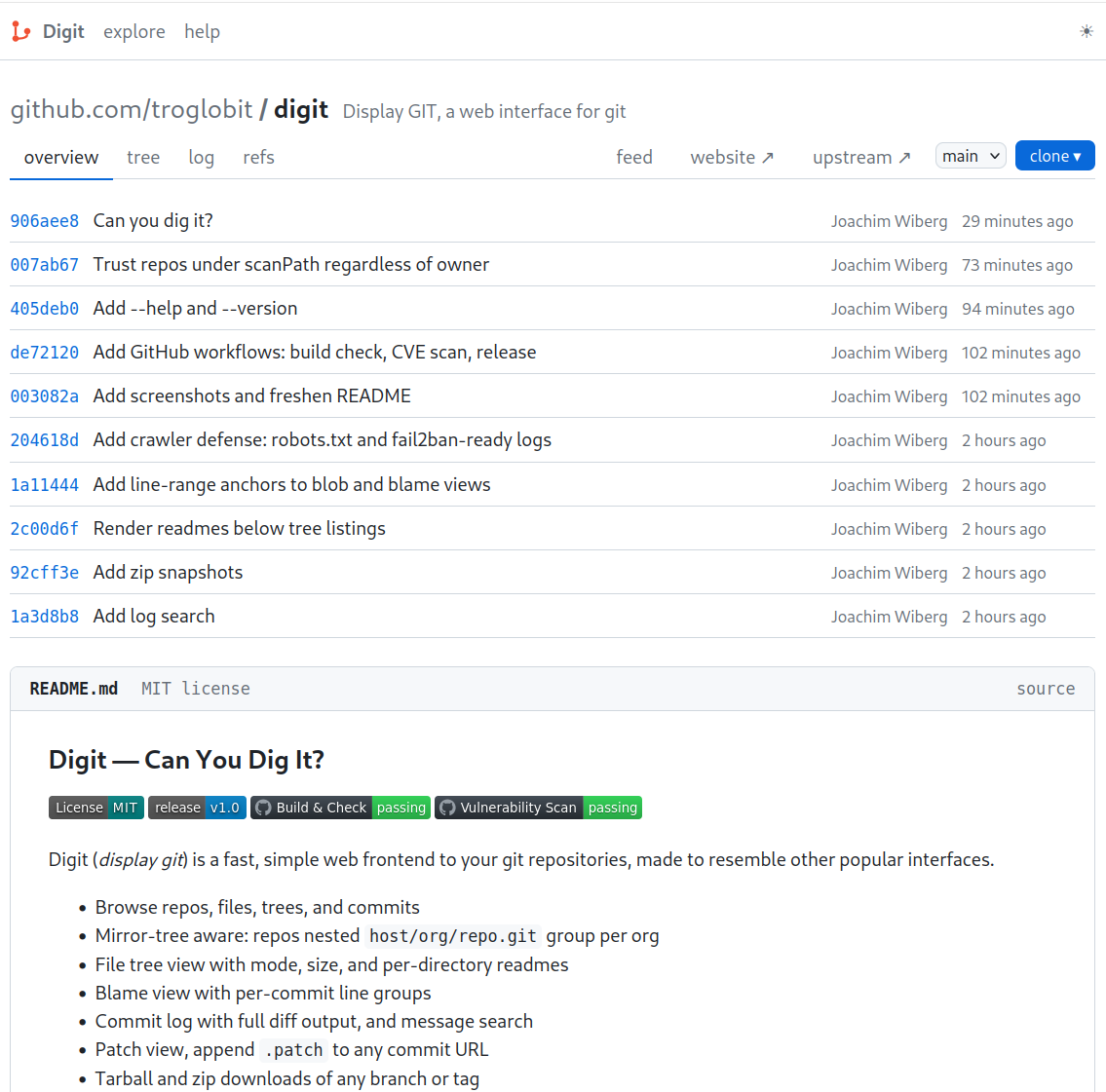 Digit repo overview