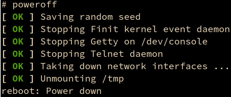 Finit poweroff
